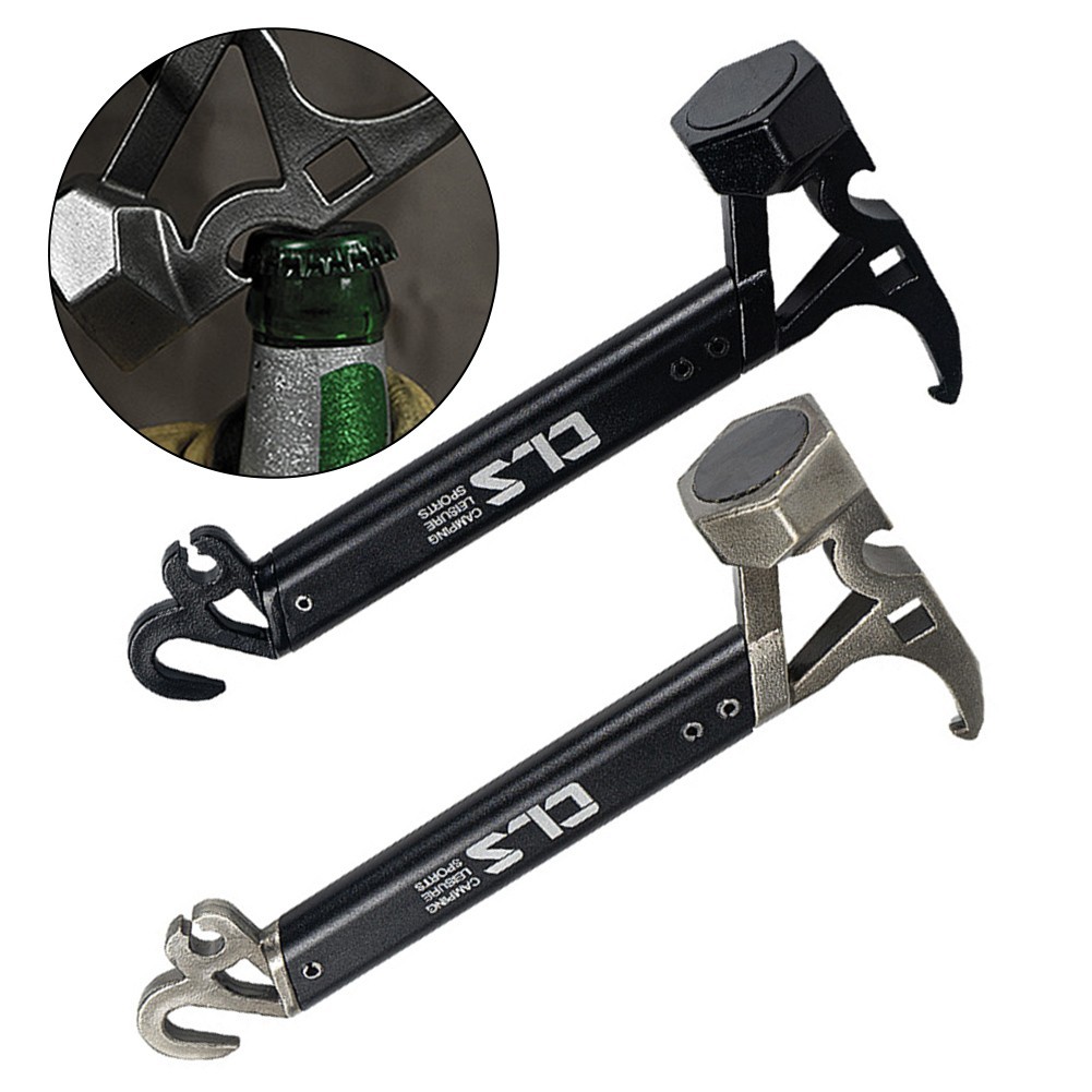 Stainless Steel Camping Hammer Multifunction Nail Puller & Bottle Opener