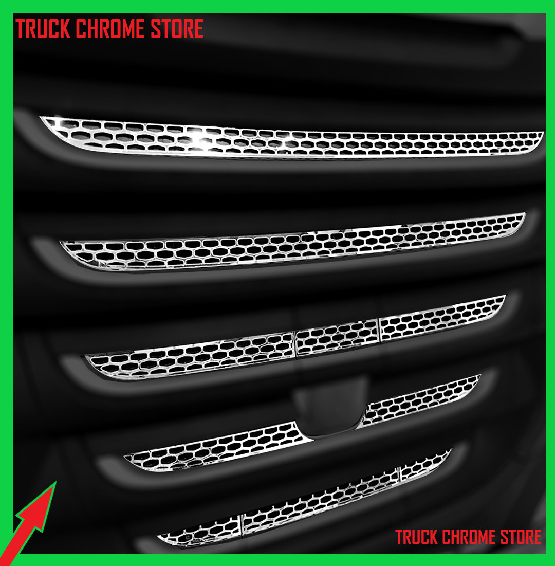 XF  106      PERFORATED GRILL CHROME       Stainless Steel    1 SET.   Fits  DAF