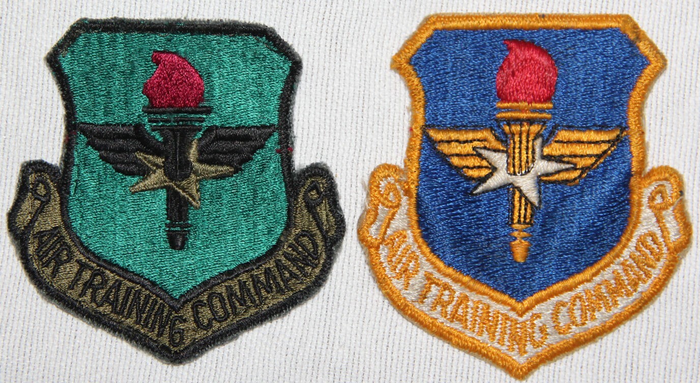 ORIGINAL U.S. AIR FORCE AIR TRAINING COMMAND PATCHES, FULL COLOR & SUBUED