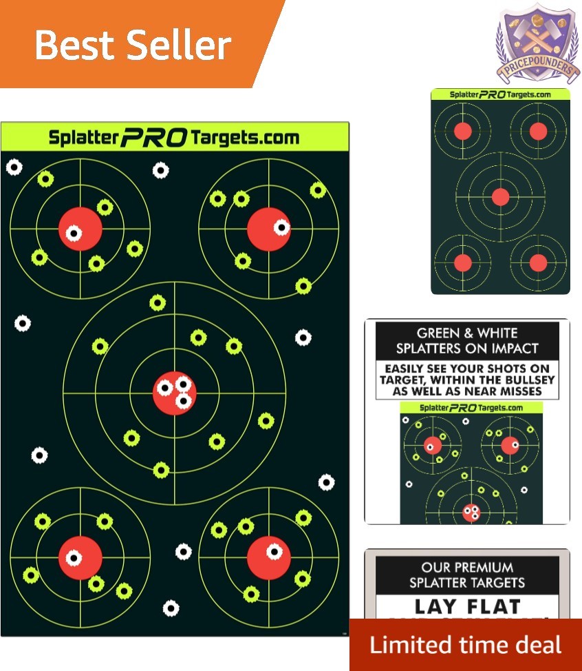12x18 Splatter Targets Bright Visible Shooting Practice Indoor Outdoor