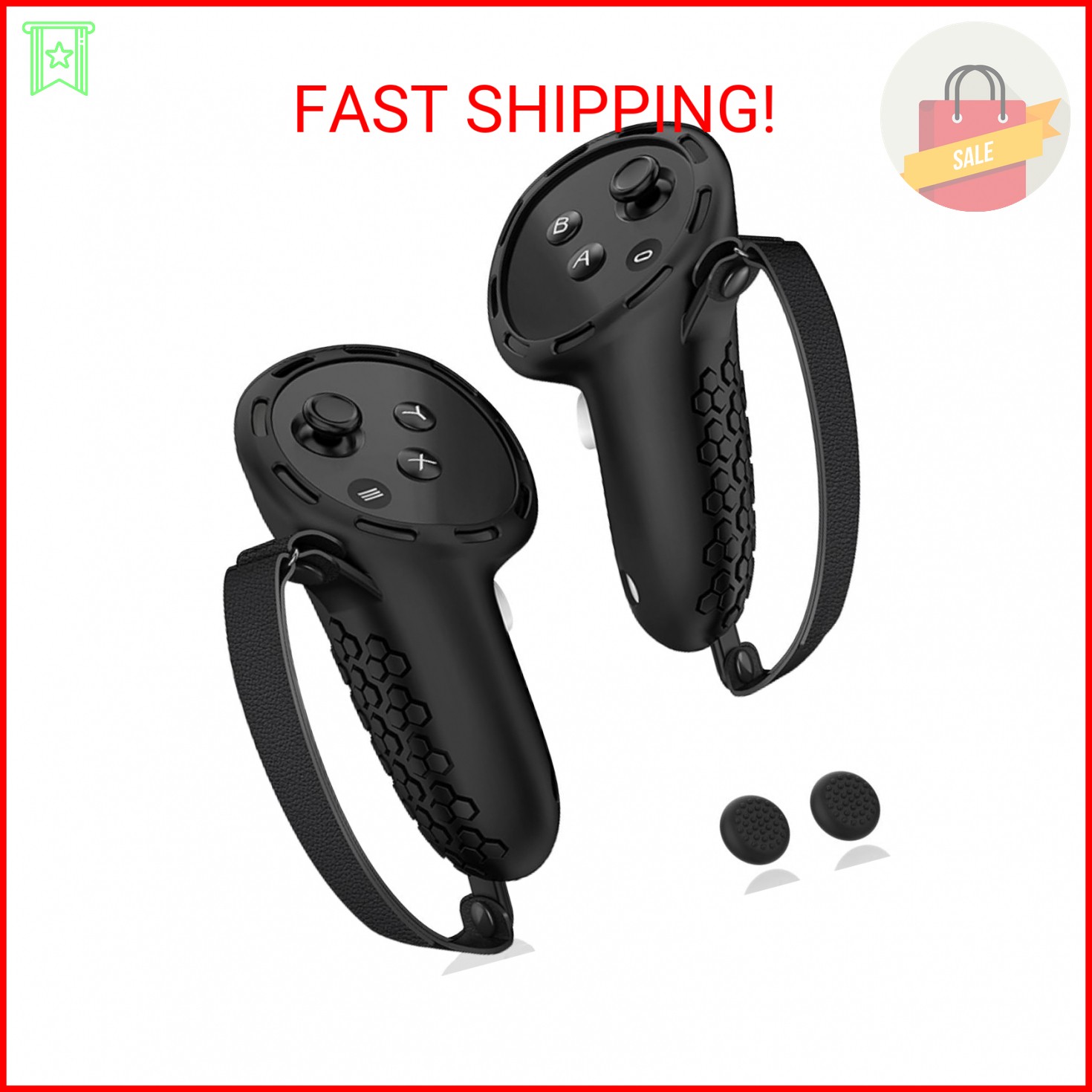Controller Grip for Meta Quest 3S Oculus Quest 3 VR Accessories Grips Cover for