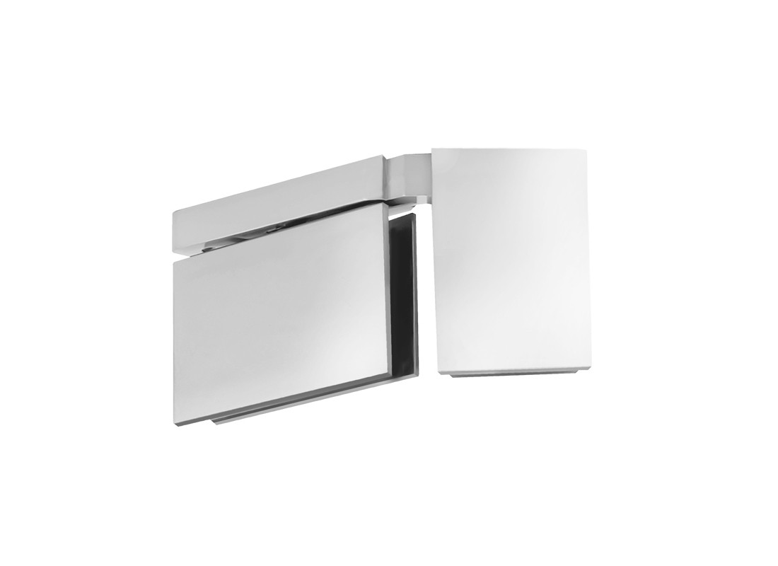 Cambria 135 Degree Glass-to-Glass Square Right Pivot Hinge - Polished Chrome