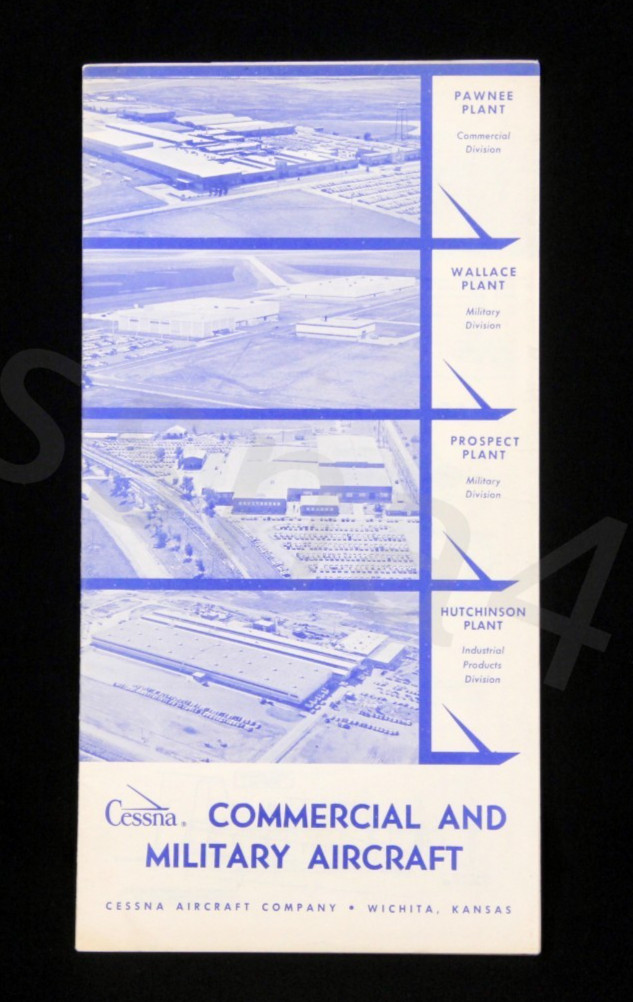 CESSNA Vintage Commercial & Military Aircraft Brochure CH-1C Lithograph USA Gift