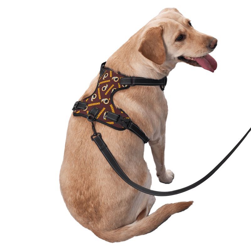 Washington Redskins Reflective Dog Harness +traction Rope Soft Mesh Fabric M-XL