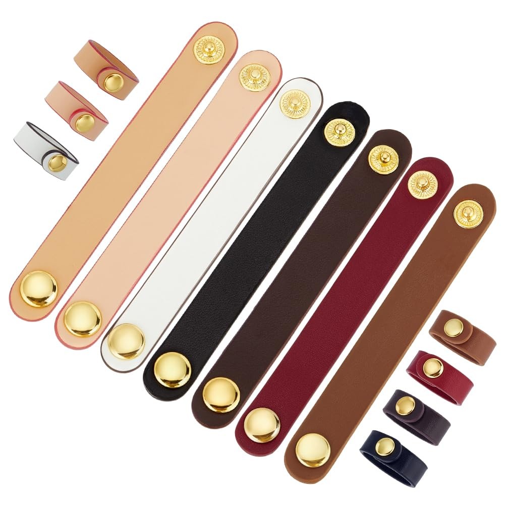7pcs Leather Bag Strap Shortener Handbag Handle Wrap Cover 4.5 Inch Long Bag ...