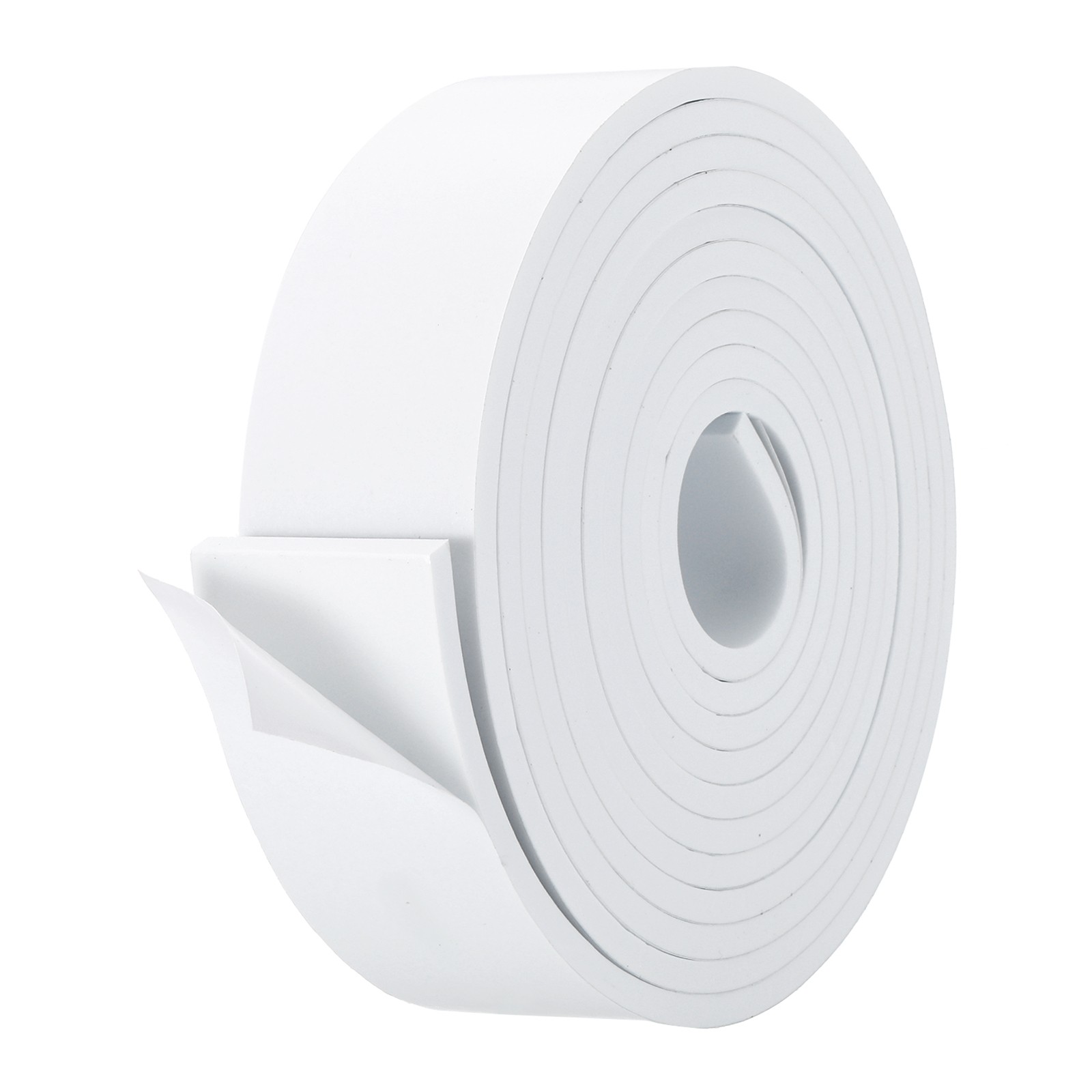 Weather Stripping Door Seal 2 Inch x 1/4 Inch x 13 Ft Self Adhesive White