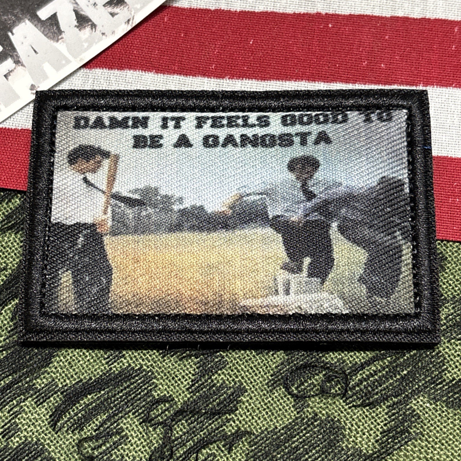 Office Space Fax Machine Destruction Tactical Hook Loop Patch High Quality 2x3”