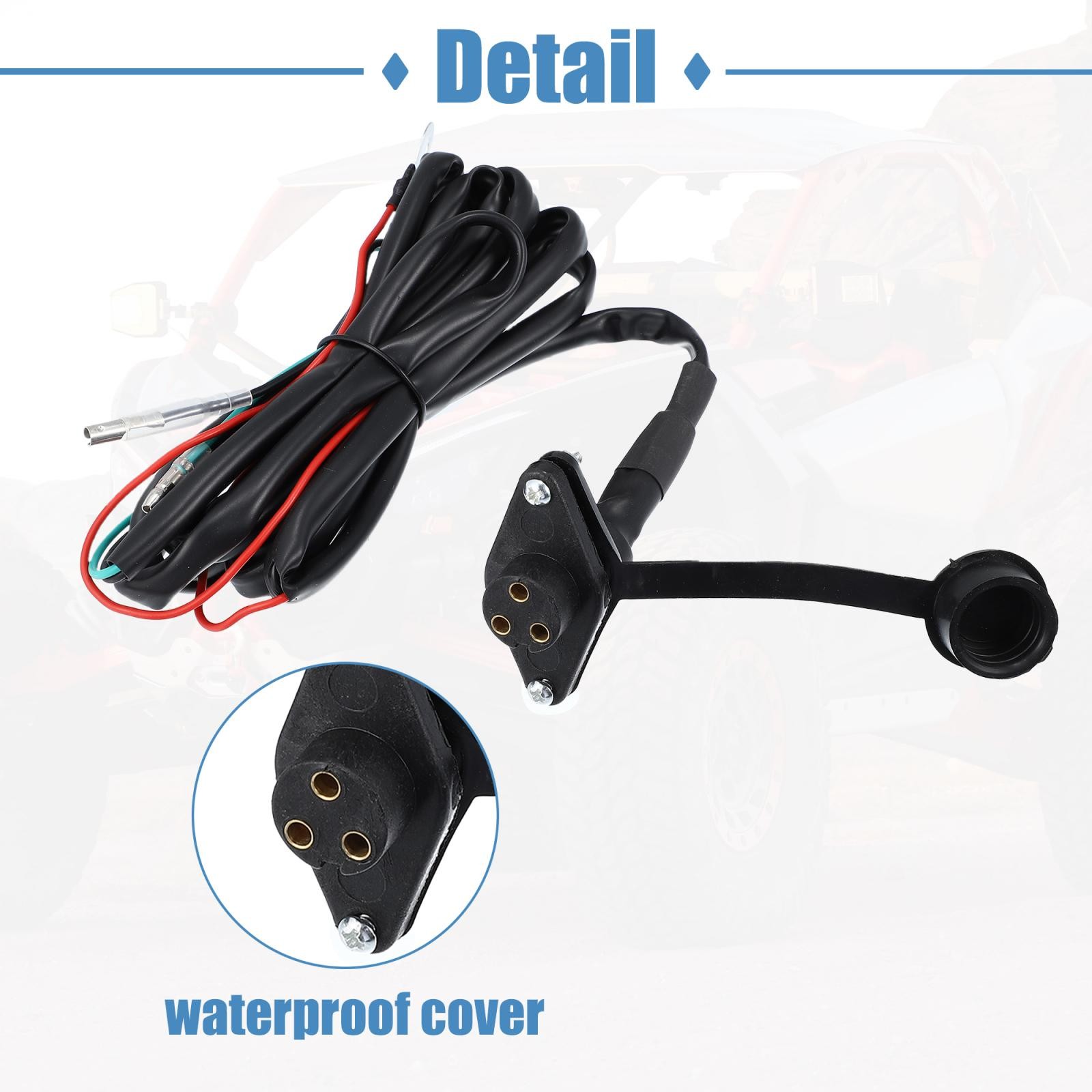 12V Winch Corded Hand Controller Remote Control Kit Rocker Switch for ATV UTV
