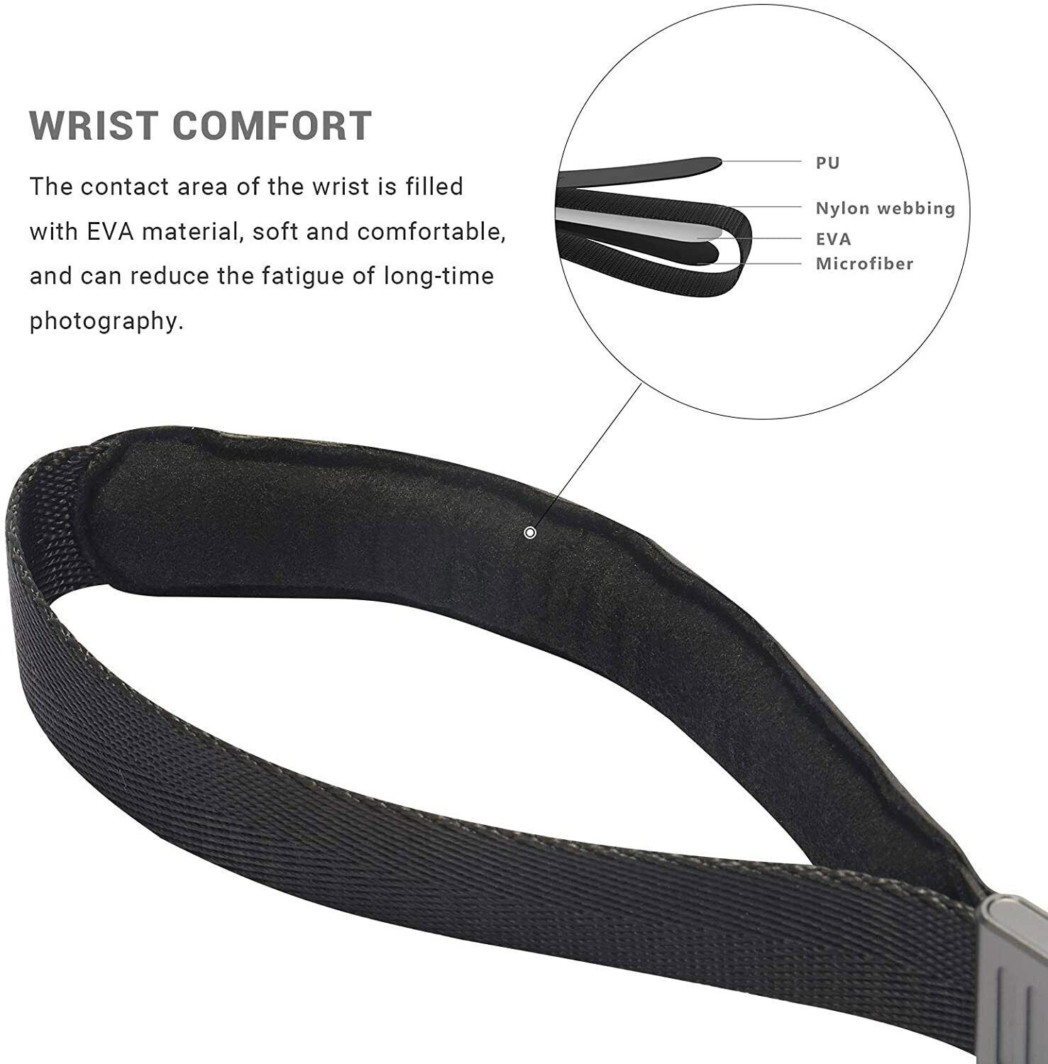 SmallRig Adjustable Camera Strap Cuff Wrist Camera Hand Straps for Sony Nikon