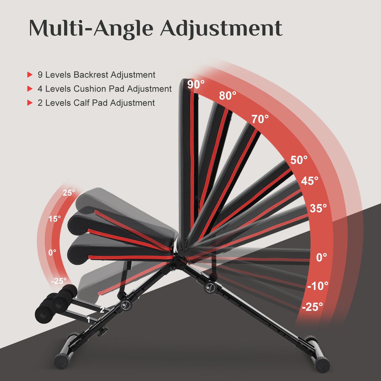 Compact and Versatile Folding Exercise Bench Perfect for Home Gyms