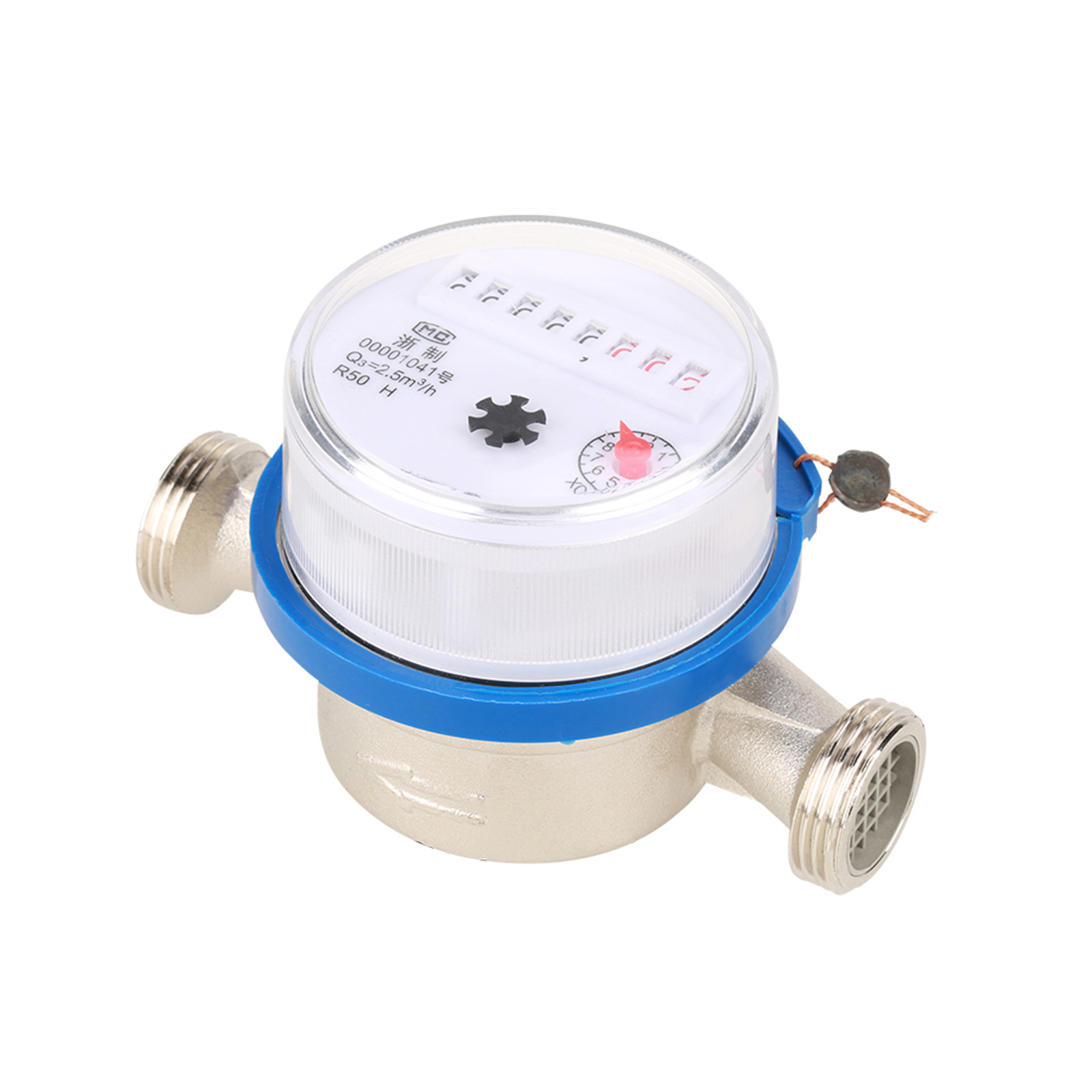 15mm 1/2" Plastic Cold Water Meter Single Water Dry Table Measuring Tools