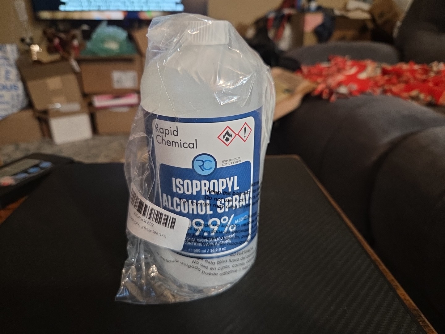 NEW - Rapid Chemical 99.9% Isopropyl Alcohol Spray USP Grade - 16.9 oz.