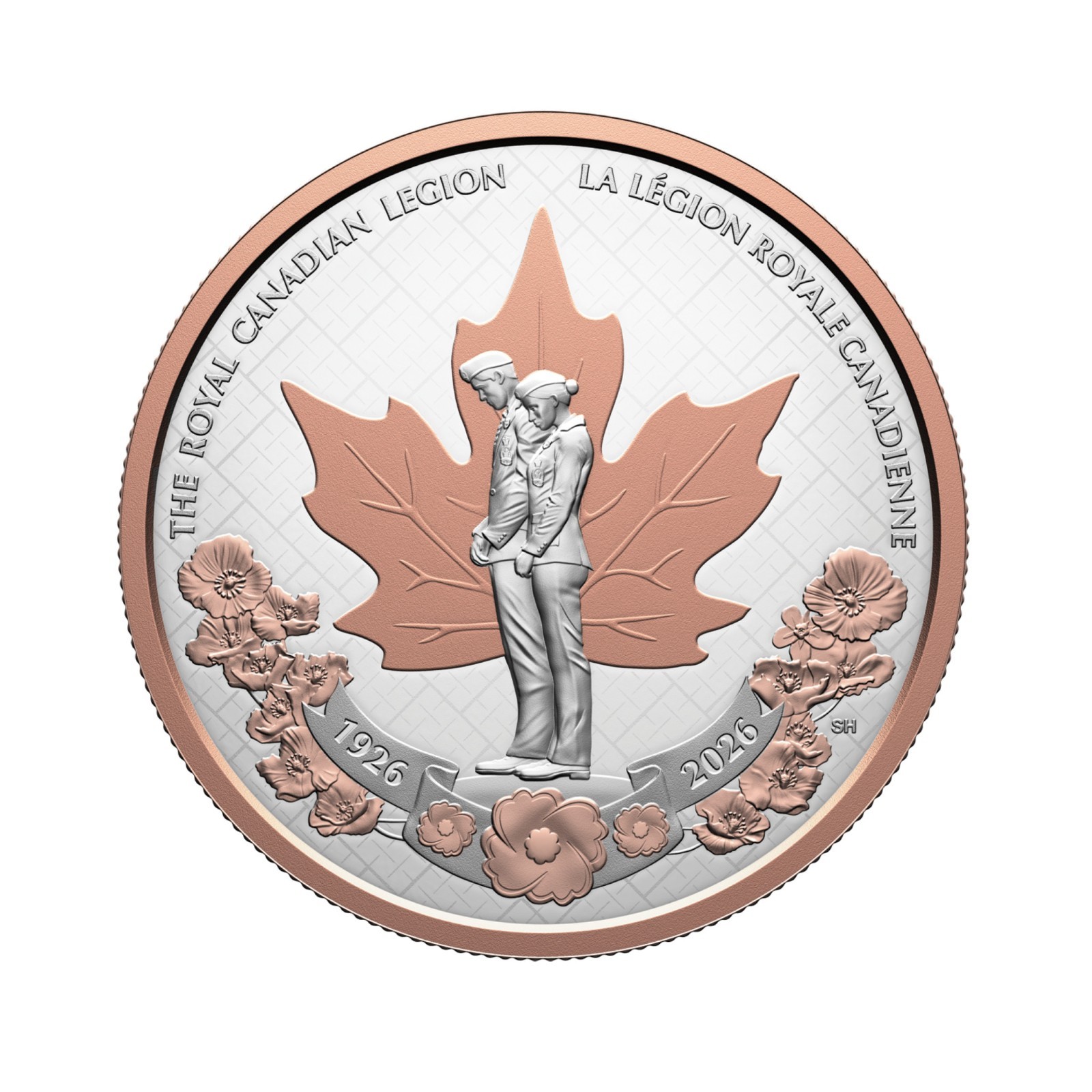 2026 Royal Canadian Legion  100th Anniversary  Gold Plated Proof Silver Dollar