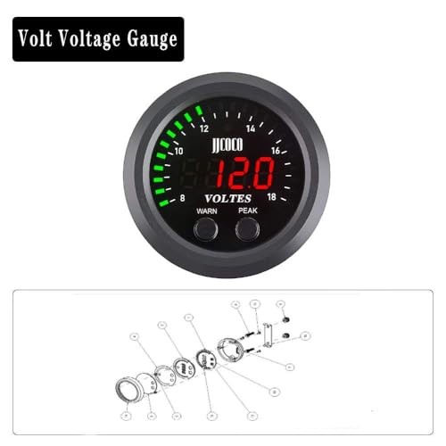 Universal Voltage Meter Kit Car DC 12V Voltmeter Red Digital LED Volt Gauge