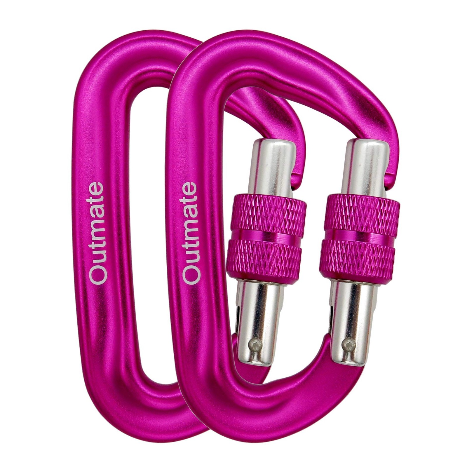 12kN 3.2"x2" Heavy-Duty Carabiner Clips - Durable, Lightweight Aluminum Alloy...