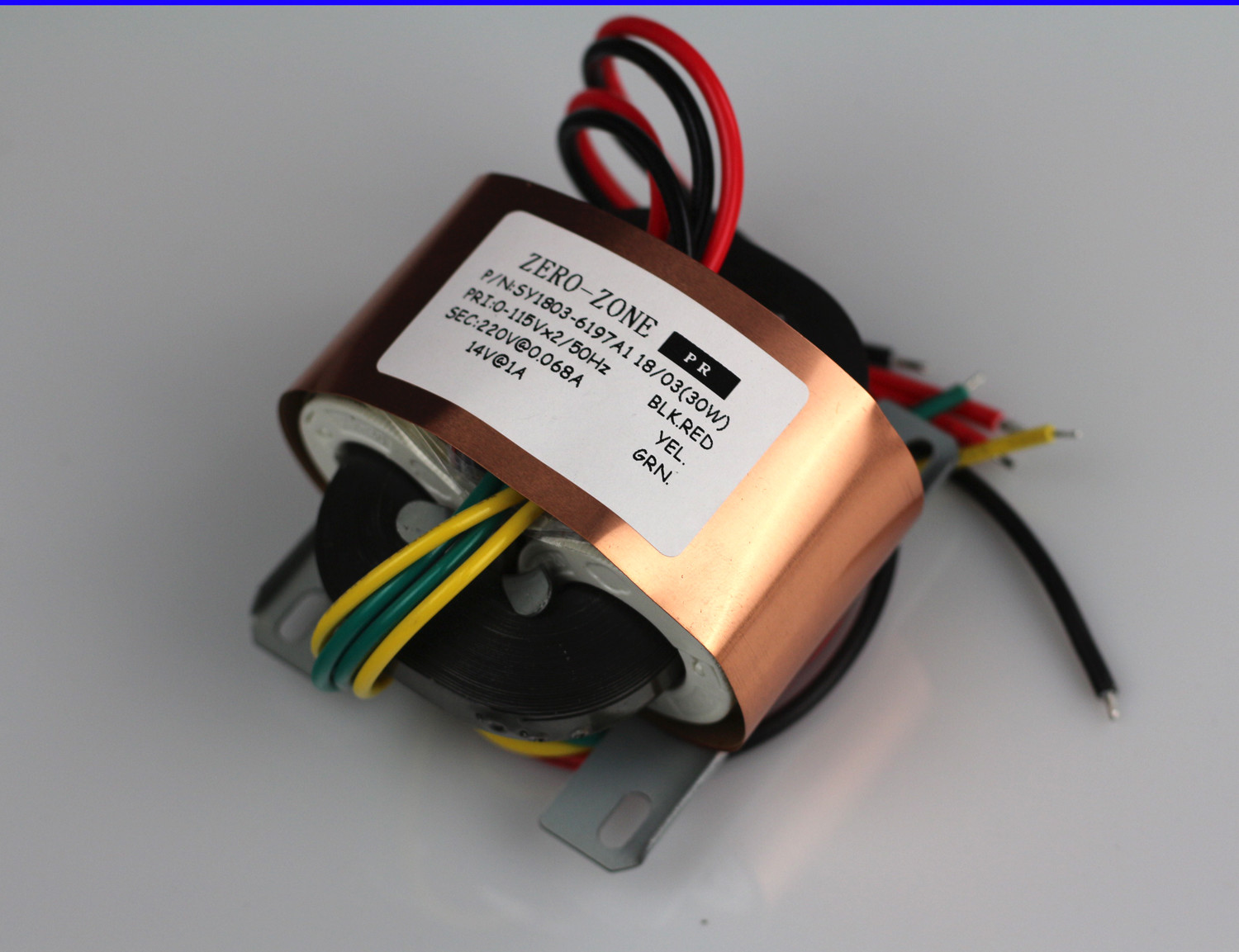 30VA HIFI copper R-core Transformer Output 0-220V 0-14V For Tube Preamp