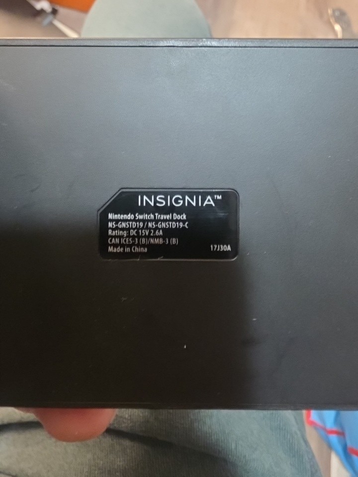 Insignia Nintendo Switch Travel Charging Dock Black USB 2.0 HDMI (Unit Only)