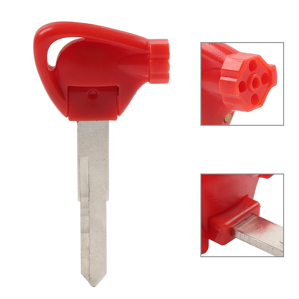 Right Ignition Key Blank Uncut Blade Red For Yamaha Motorbike Scooter