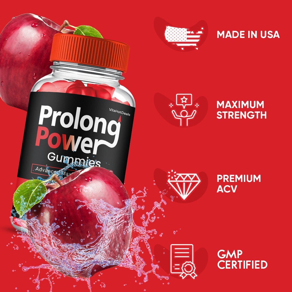 Prolong Power Gummies for Men, Max Strength Male Performance Formula (10 Pack)