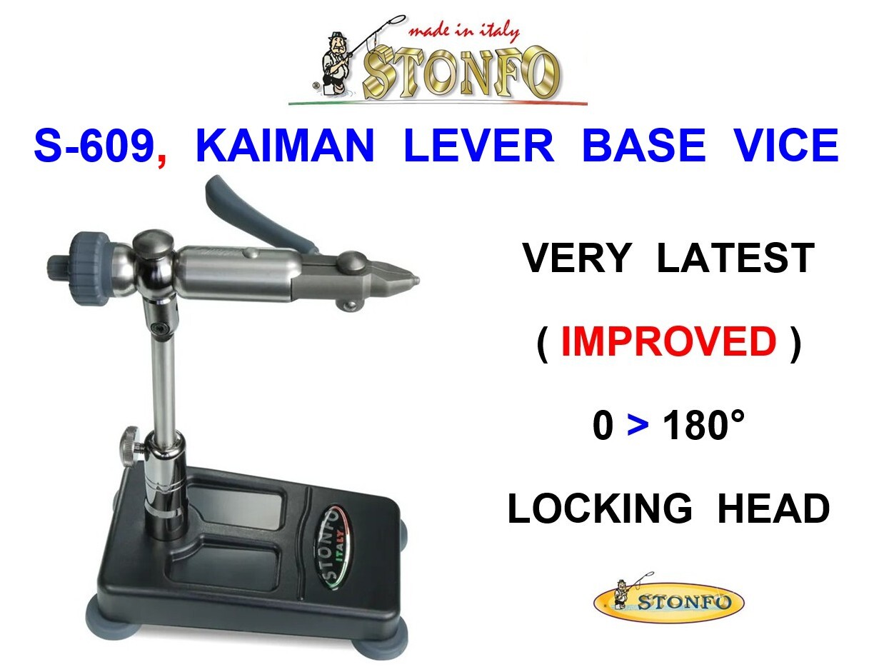 2026 STONFO S-609 KAIMAN LEVER BASE VICE FOR FLY TYING PIKE TUBE TROUT FLIES