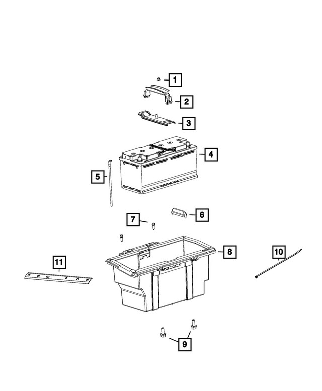 Genuine Mopar Battery Hold Down Bracket 68134585aa