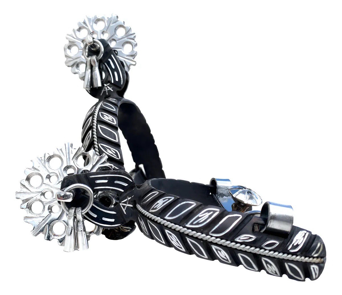 Mexican CHARRO SPURS ESPUELAS Charras Style Charreria HORSE Boot Gear Mexico