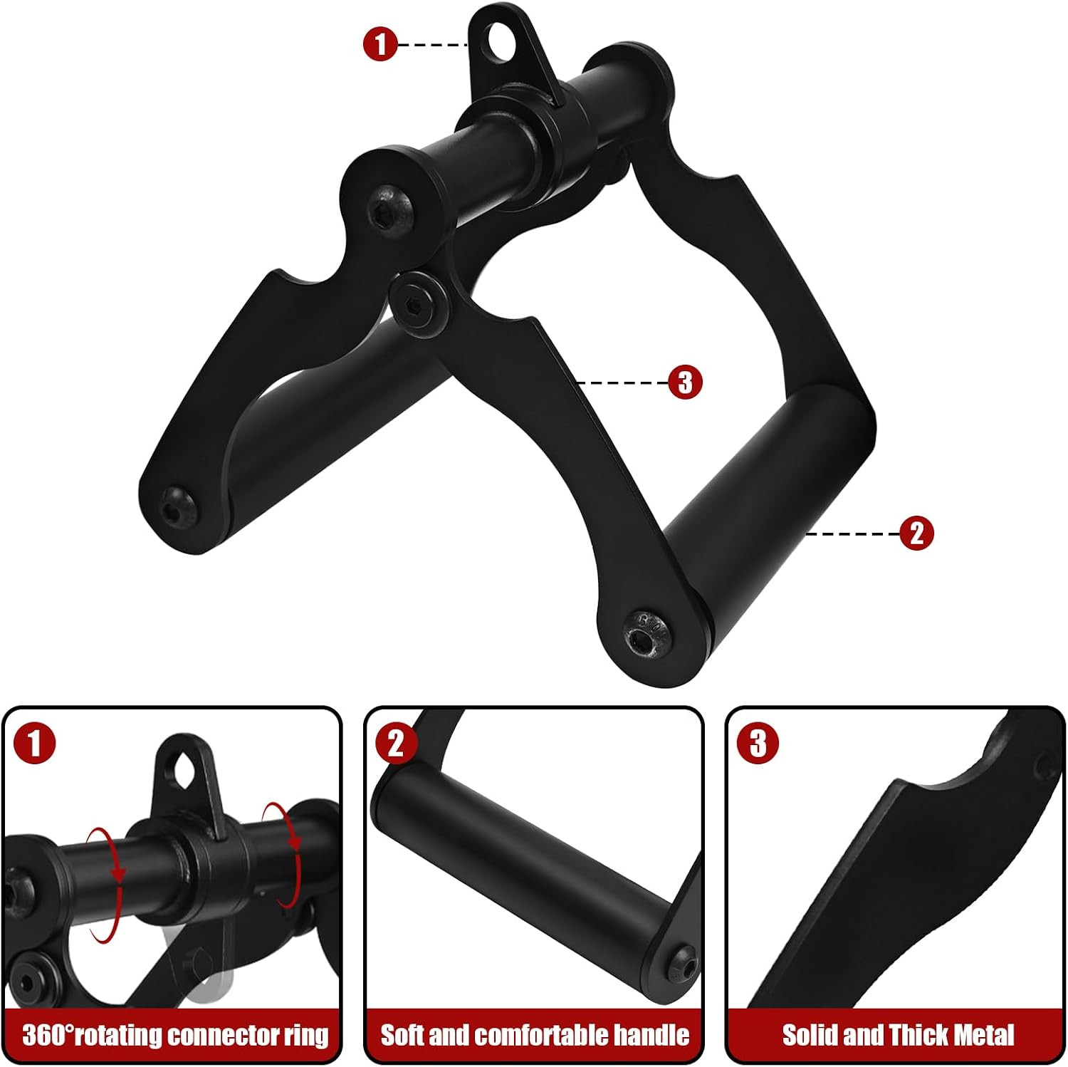 V bar Handle T Bar Row Attachment, Landmine Handle for Barbell, Exercise Machine