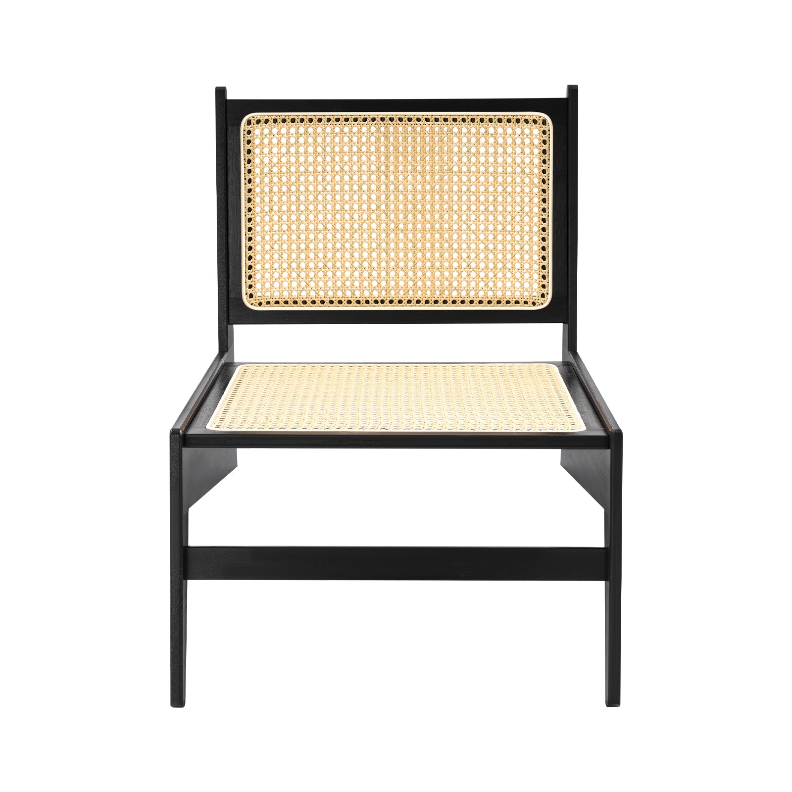 53x64x58cm Home Bamboo Chair Bamboo Accent Chair Comfy Bamboo Chairs Black