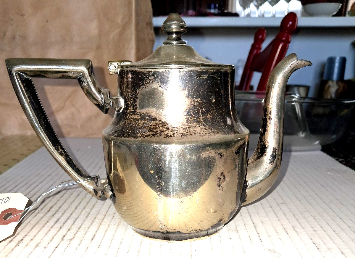 coffee pot, Jos Heinrichs for Hotel Fairfax, silver soldered (271)