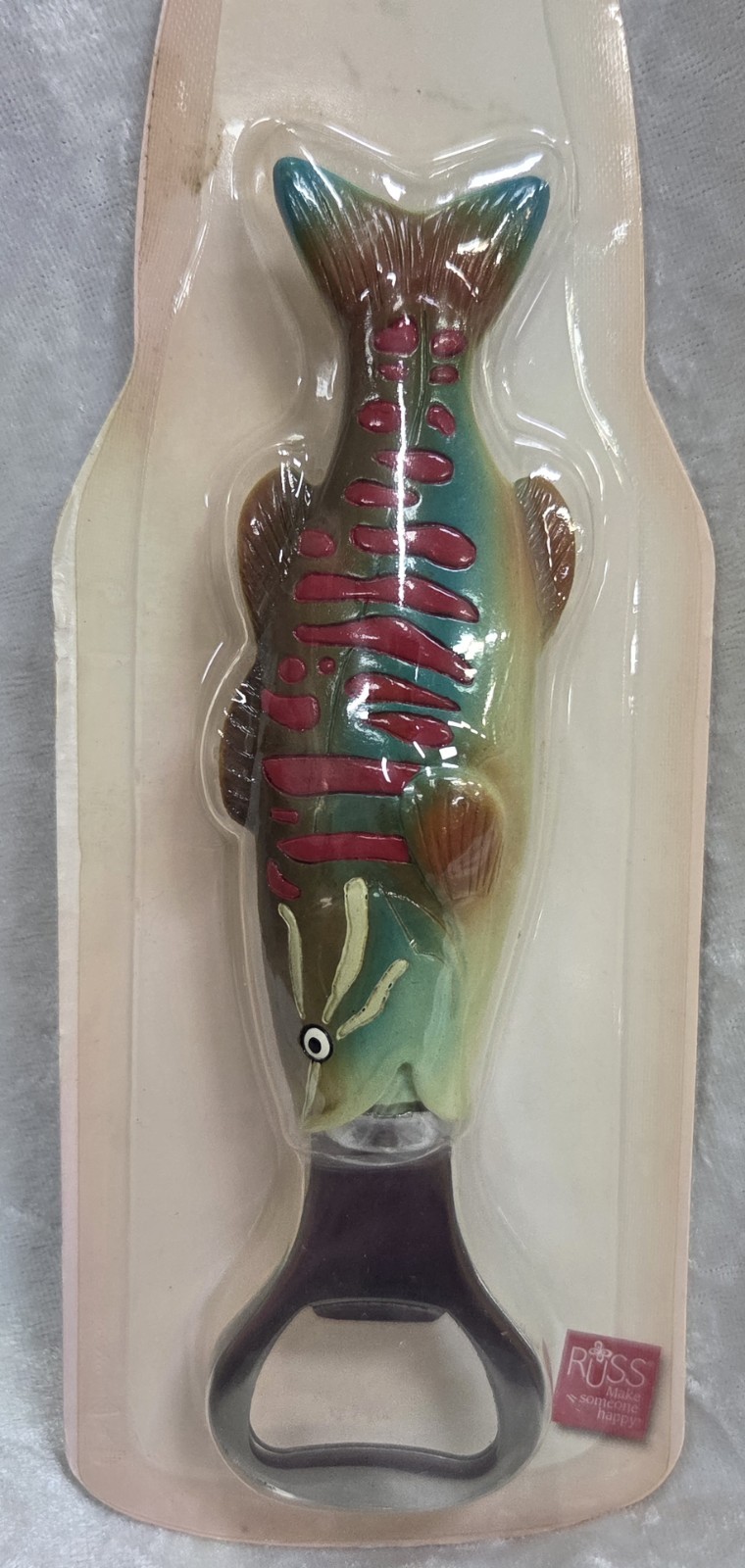Fishing Lure Fish Vintage Russ Berrie Pop Pops Bottle Opener New Dmg Package