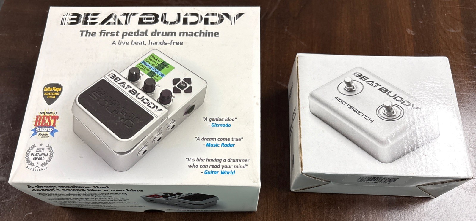 Beat Buddy Pedal Drum Machine with Foot Switch & Power Adapter, EX Condition