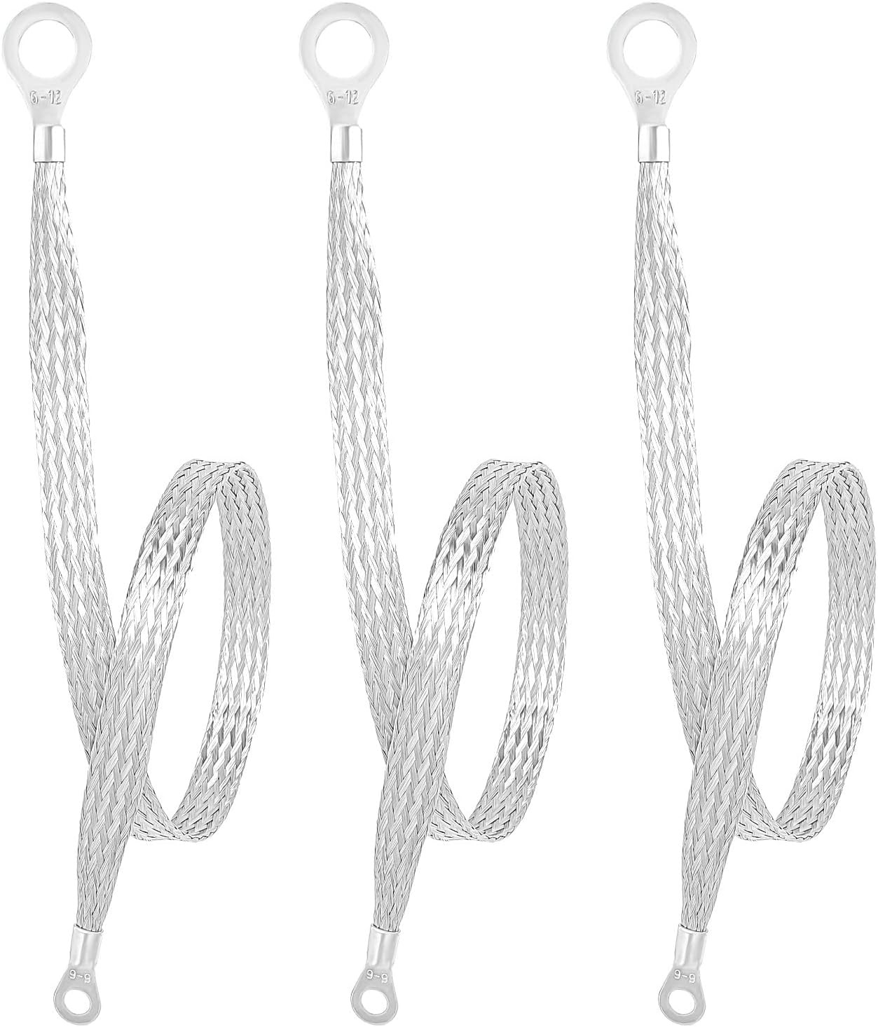 3 PCS Ground Strap Automotive, 20 inch Grounding Straps Universal Tinned Copper