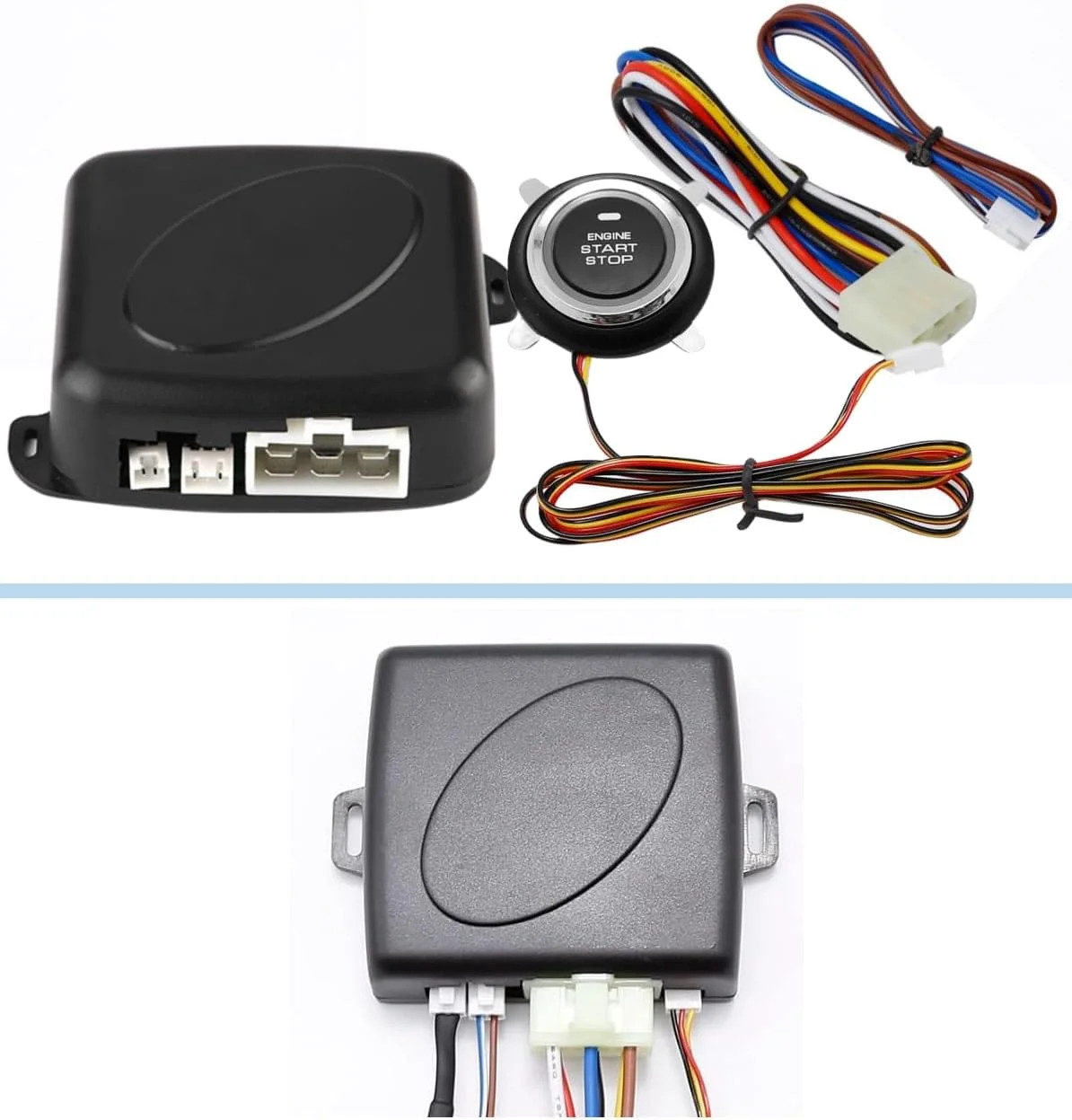Push to Start Ignition Kit Smart RFID Push Button Engine Starter Kit, Keyless En