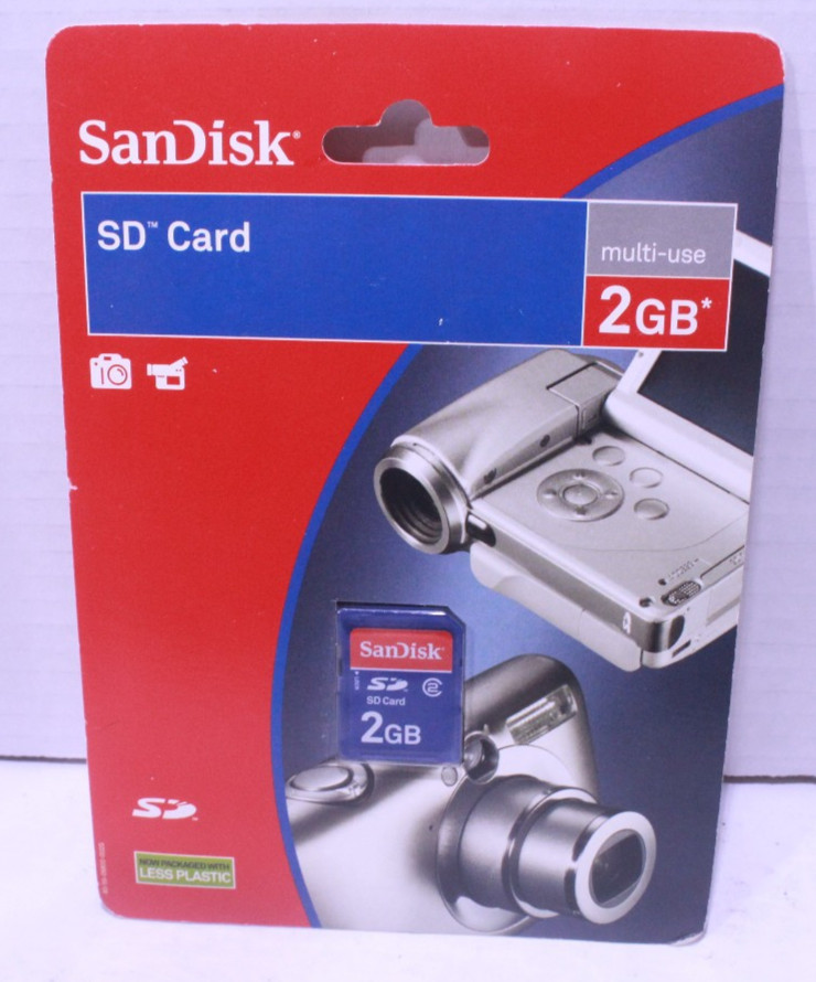 SanDisk 2GB SD Memory Card SDSDB-2048-A11 New Sealed