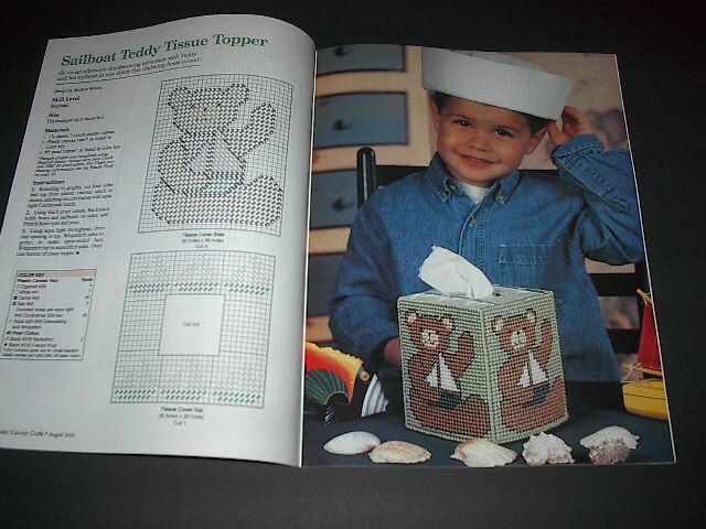 Plastic Canvas Crafts Magazine August 2000 ~ 17 Awesome Plastic Canvas Projects