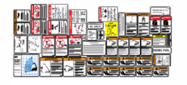 Genie GTH842 Telehandler Decal Set (Safety Only) 7 YEAR VINYL!