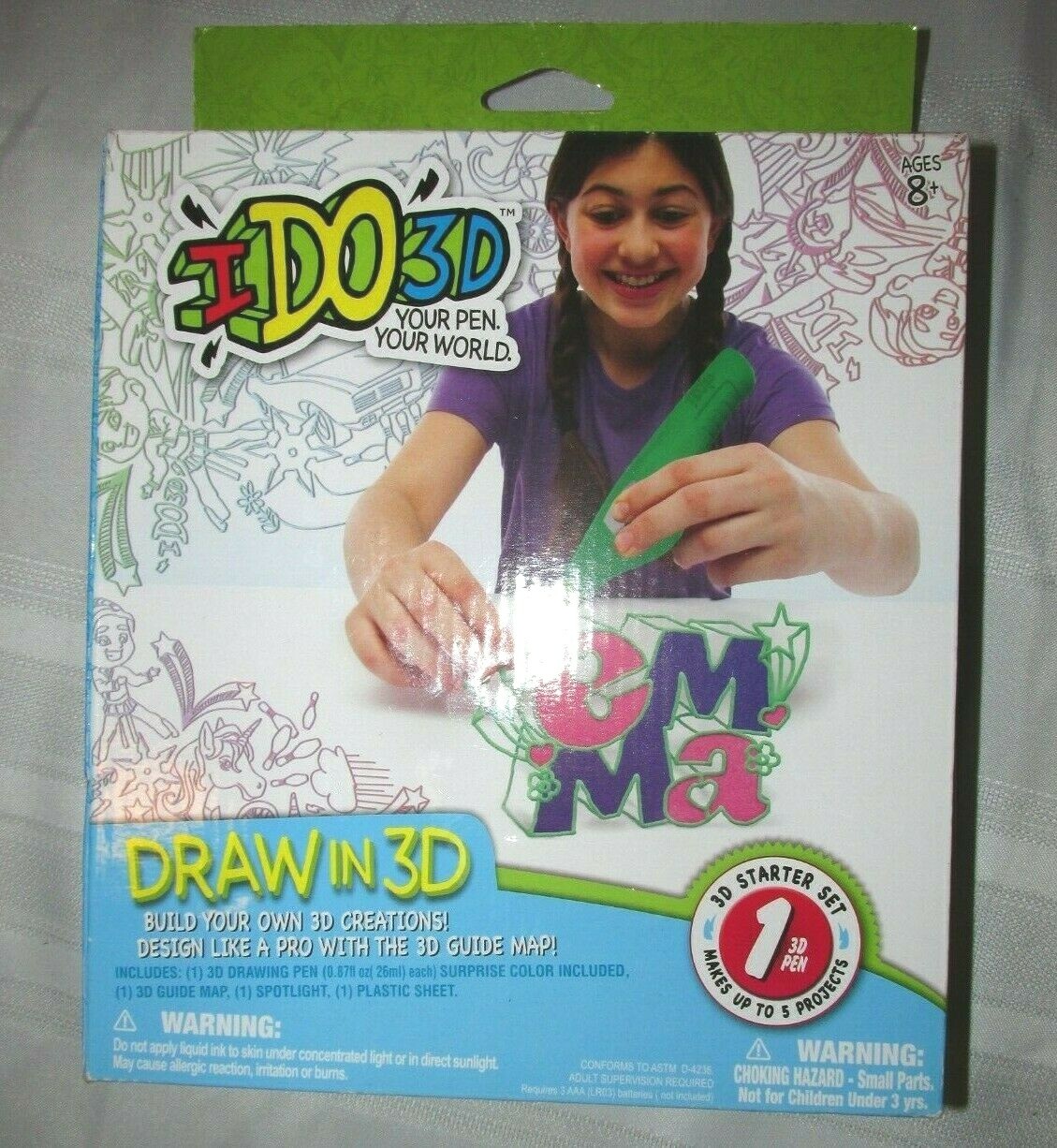 I DO 3D Draw in 3-D Design Art Starter Set with 1 3D Pen STEM Toy free shipping