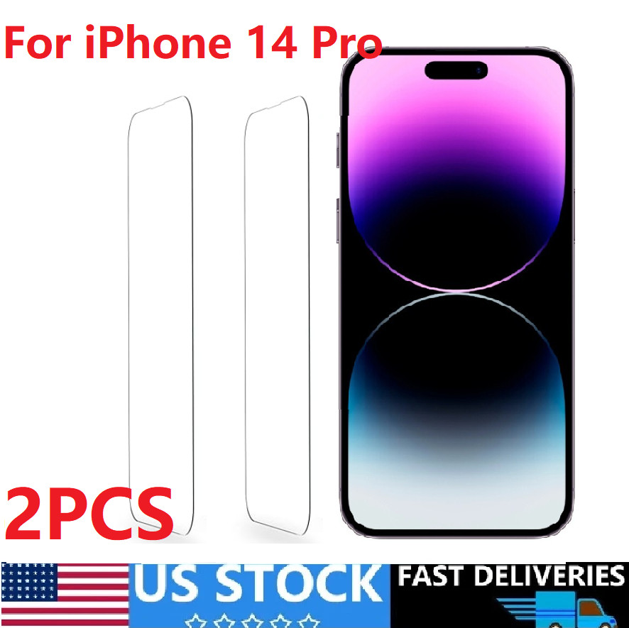 For Apple iPhone 14 Pro Tempered Glass Screen Protector Anti Scratch Film Cover