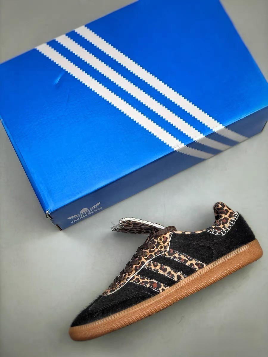 adida s Originals Samba LT Leopard Pony Hair KJ6590 Men's Size