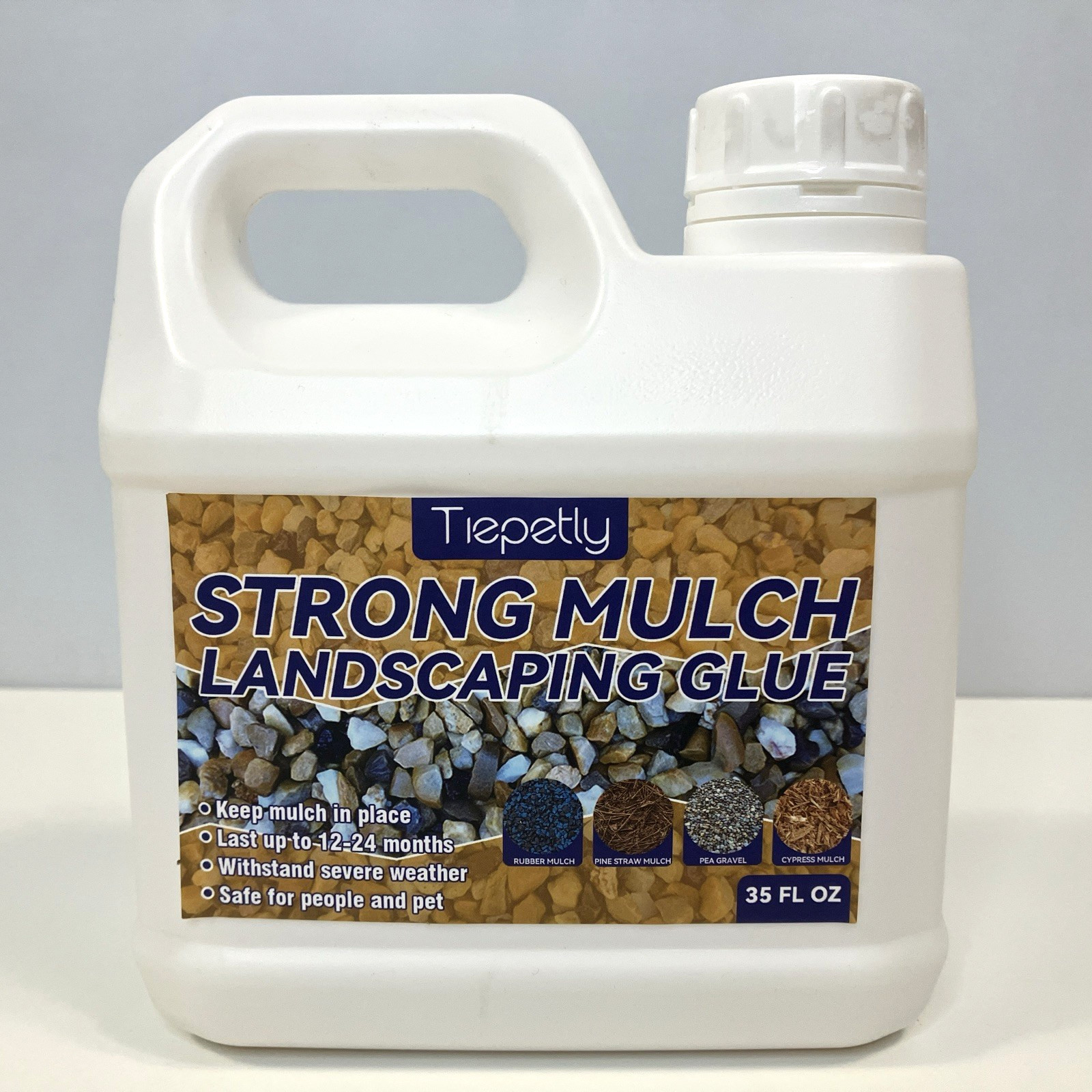 35oz Mulch and Rock Glue for Landscaping, Concentrated Anchor for Gravel, Rocks