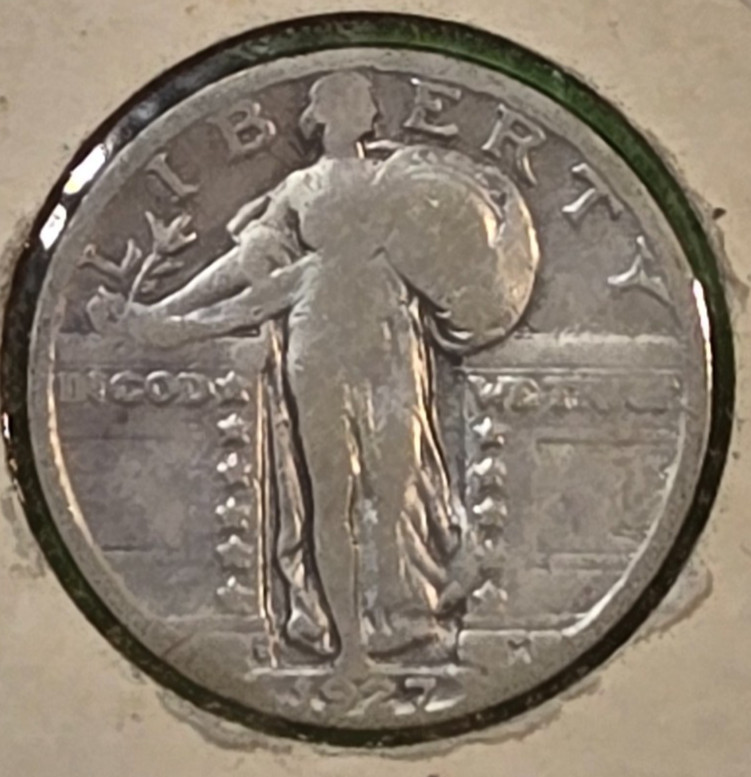 1927-D Silver Liberty Standing Quarter 25 Cents US Coin Denver