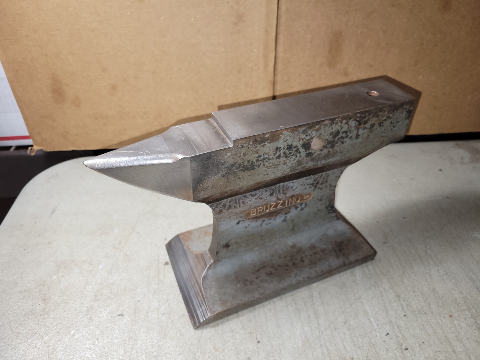 Vintage User/Artisan made bench top anvil 15 pound blacksmithing tool