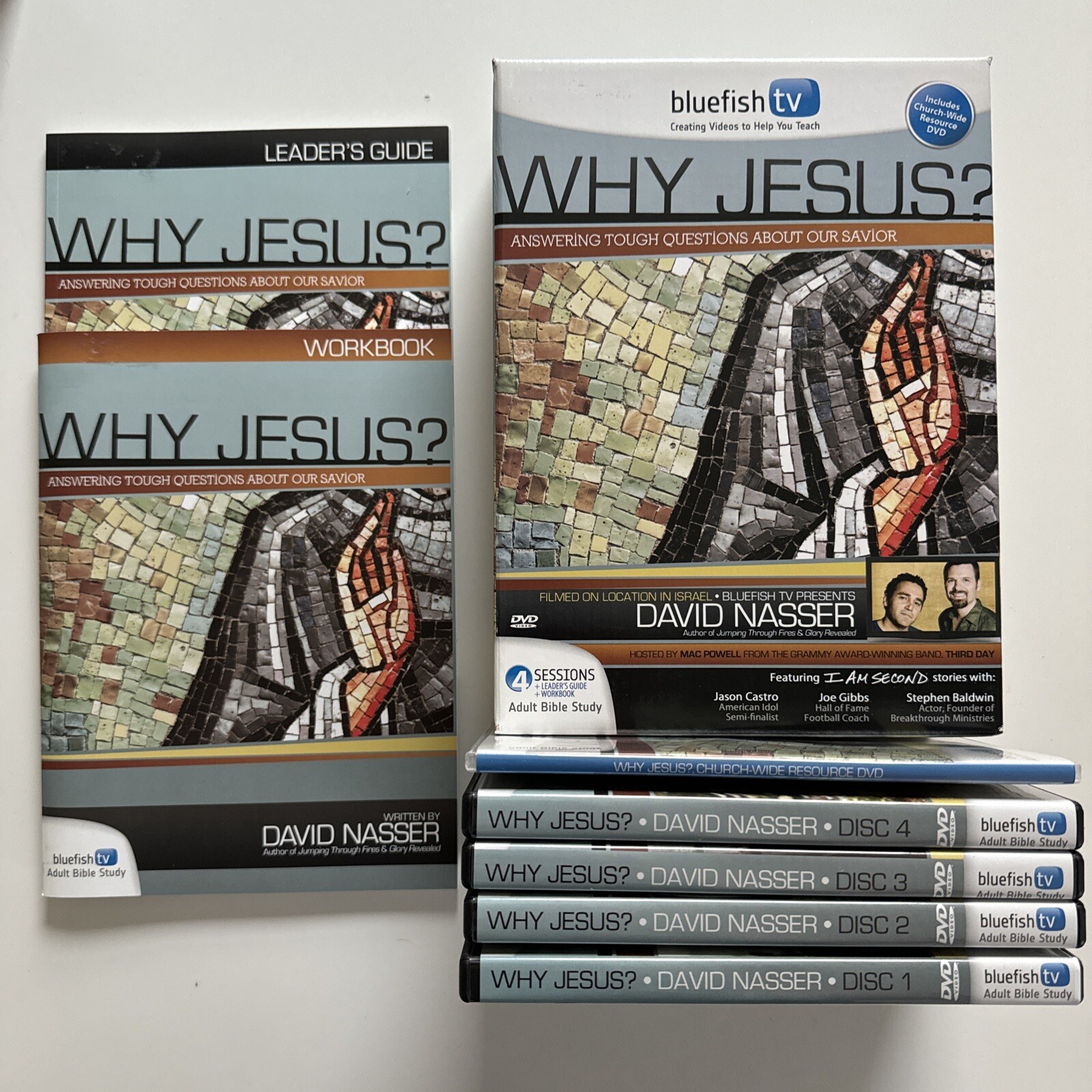 Bluefish TV: WHY JESUS? - Adult Bible Study DVD Kit David Nasser Complete