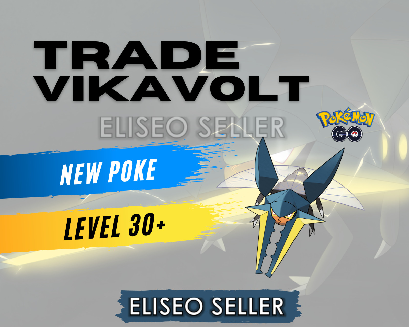 Trade Vikavolt  - Pokemon Vikavolt GO - Alolan 7 GEN - Vikavolt Lvl 30+ EVO