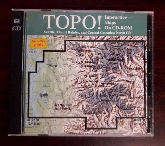 TOPO Interactive Maps CD-ROM SEATTLE, MOUNT RAINIER, CENTRAL CASCADES, NORTH #16