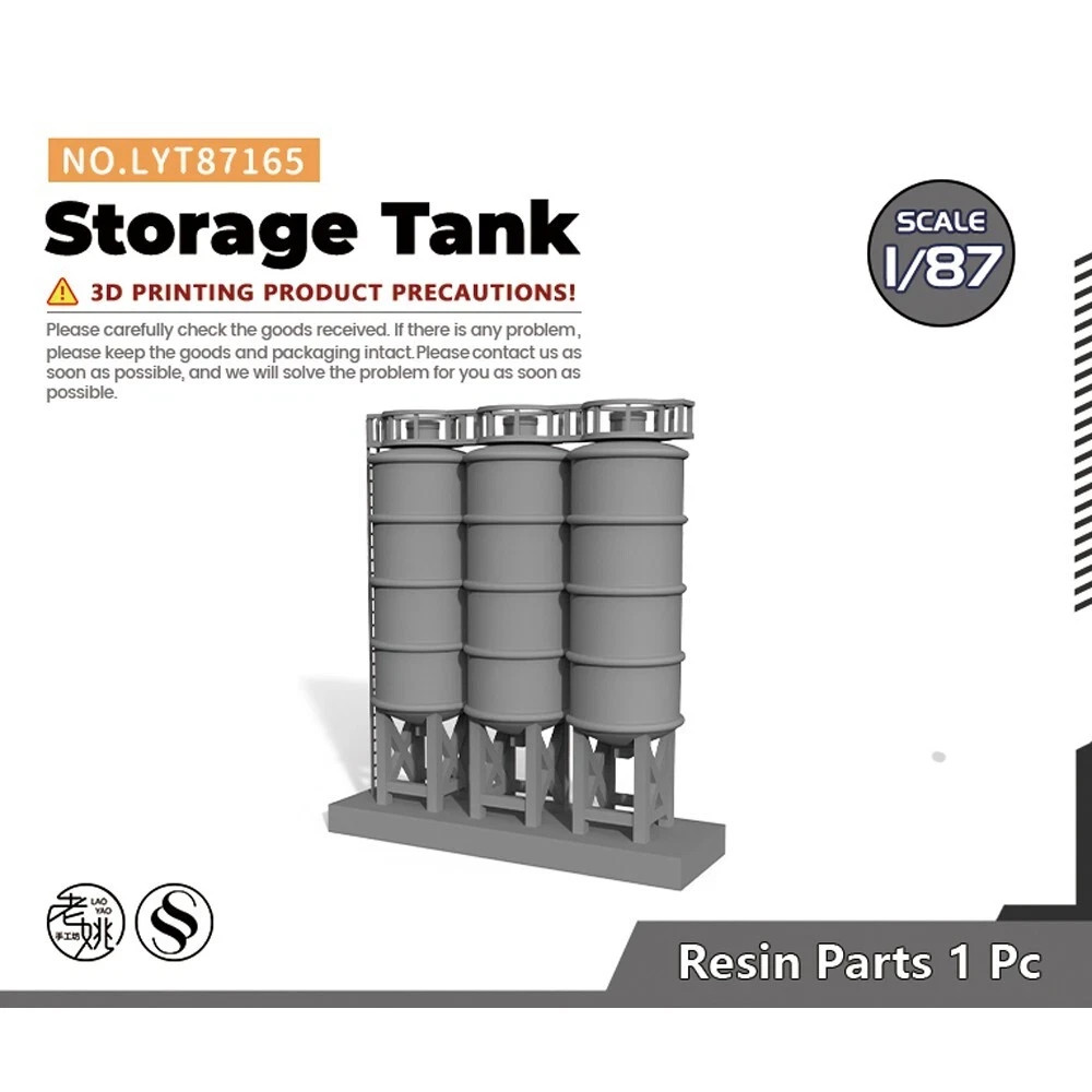 LYT87165 1/87 HO Scale Car Railroad Track Accessory Oil Gas Storage Tank1set