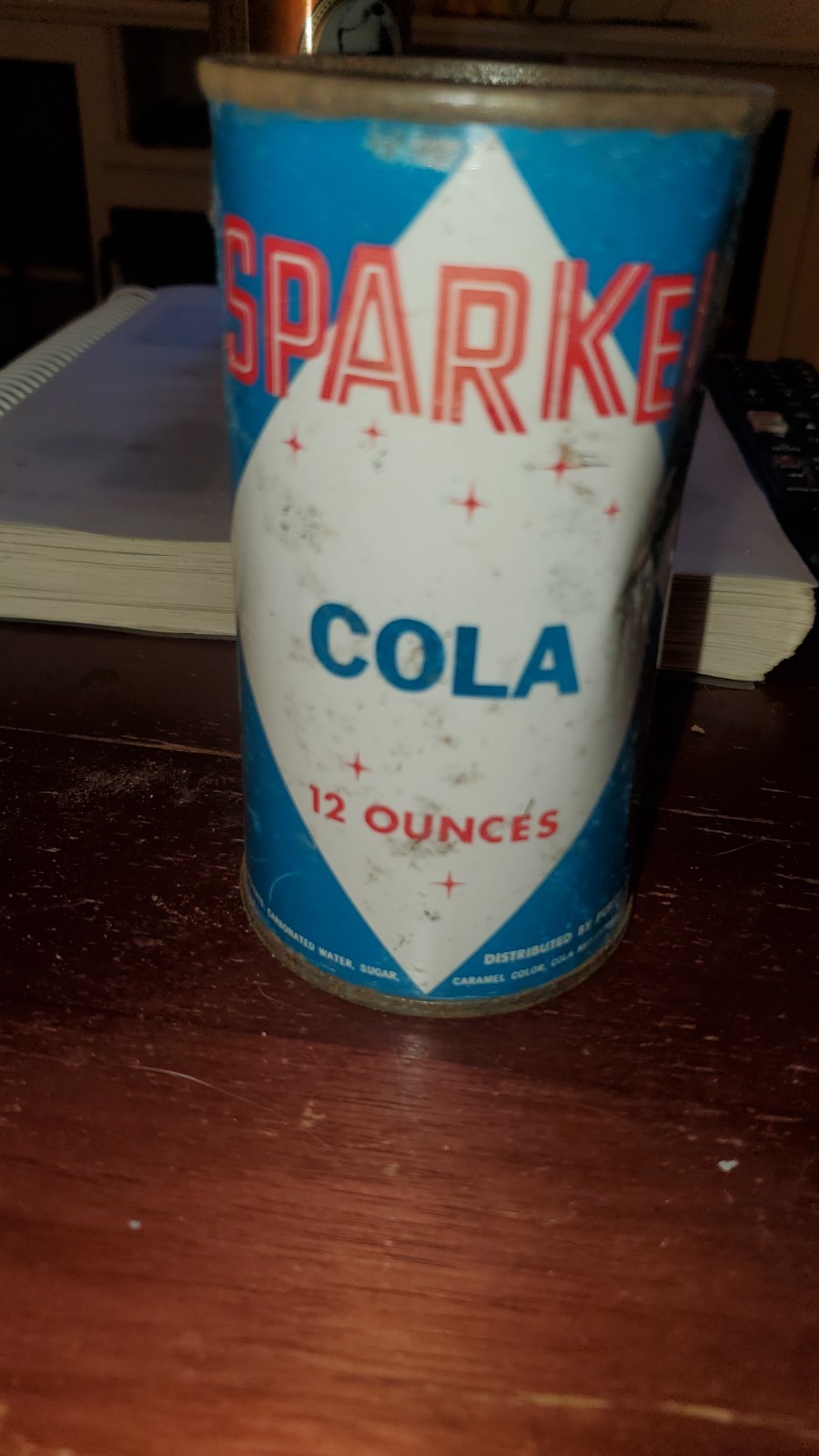 Sparkel  Cola Vintage Flat Top Soda Can