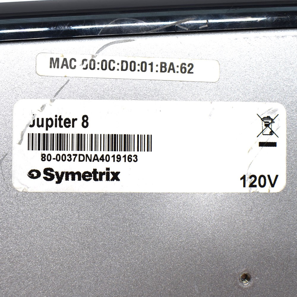 Symetrix Jupiter 8 Digital Signal Processor 8x8 Mic Line Audio DSP Rack Mount