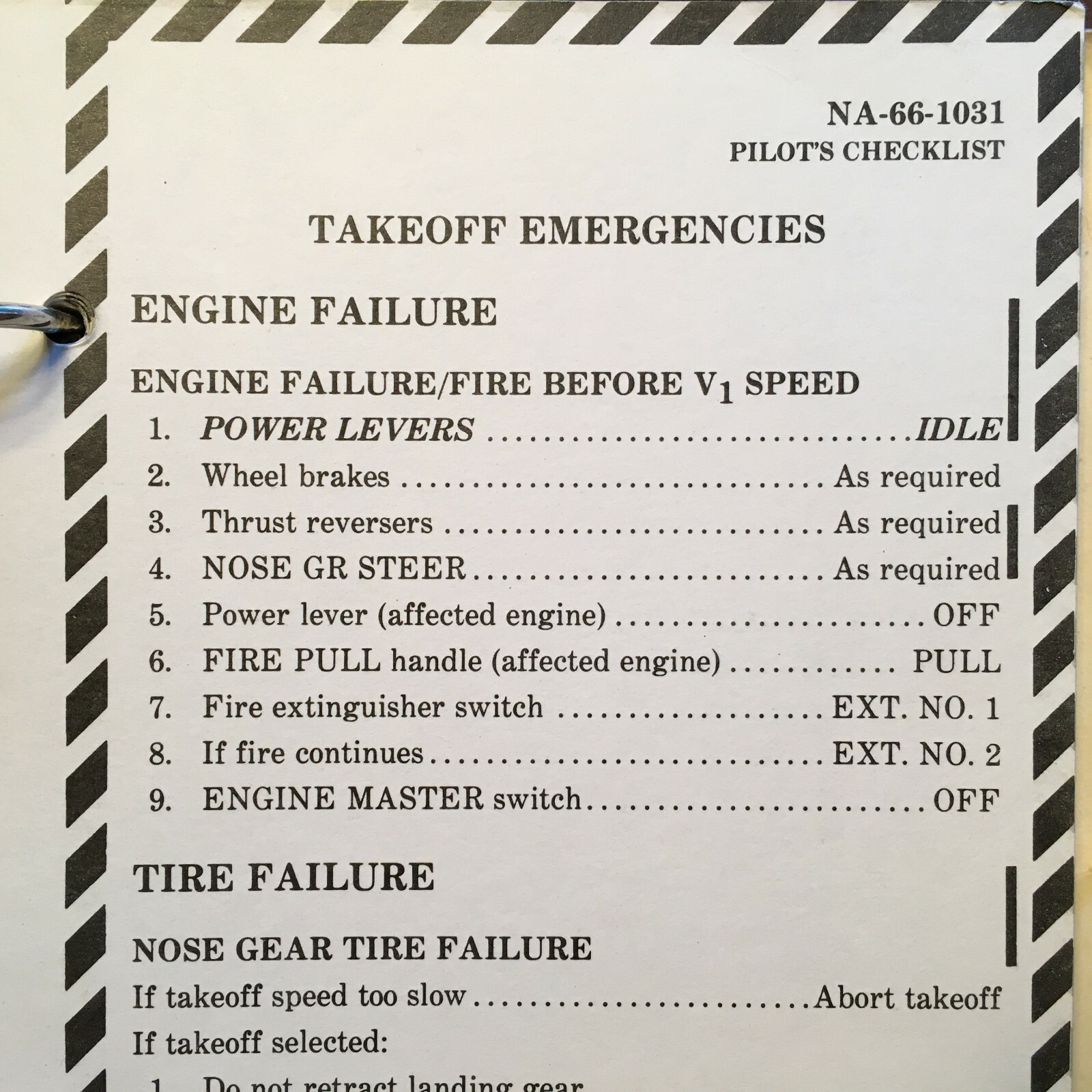 Sabreliner NA-265-60 Pilot's Checklist