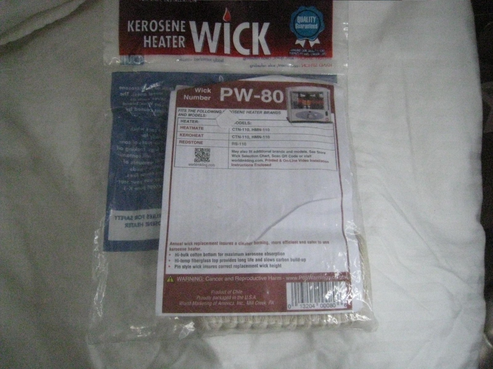 PW-80 Replacement Wick For Kerosene Heaters Heatmate CTN-110 Kero Heat HMN-110